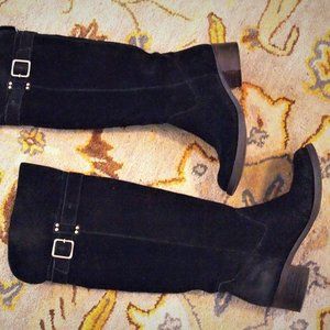 Arturo Chang Black Suede Knee high boot